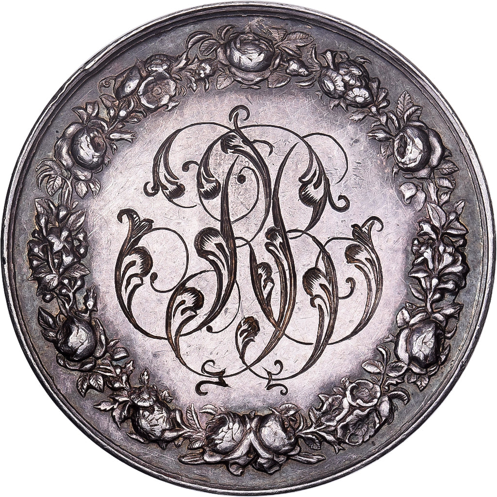 France, Médaille de mariage, Noces, Mariage, Religion, 1890, Silver, AU(50-53)