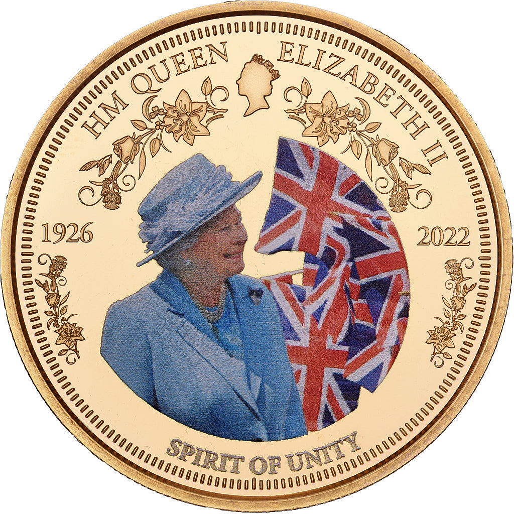 Reino Unido, medalha, Queen Elizabeth II, 2022, Cobre-Níquel Dourado, MS(65-70)