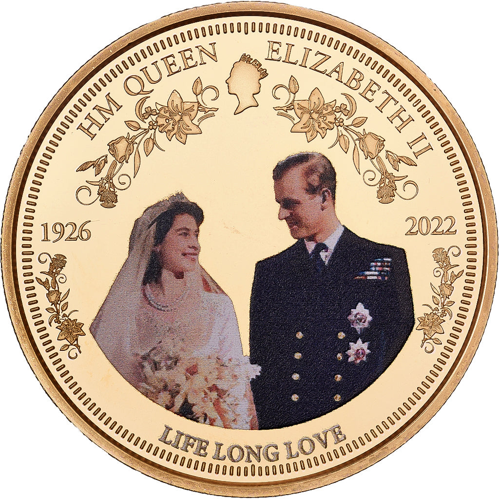 Reino Unido, medalha, Queen Elizabeth II, 2022, Cobre-Níquel Dourado, MS(65-70)