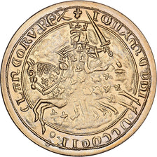 France, Medal, Reproduction du Franc à Cheval, Jean II le Bon, Brass, AU(55-58)