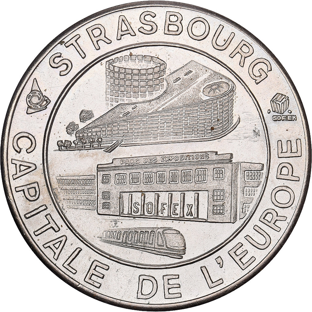 France, Medal, Euros des Villes, 1 Ecu de Strasbourg, 1994, Nickel, MS(63)