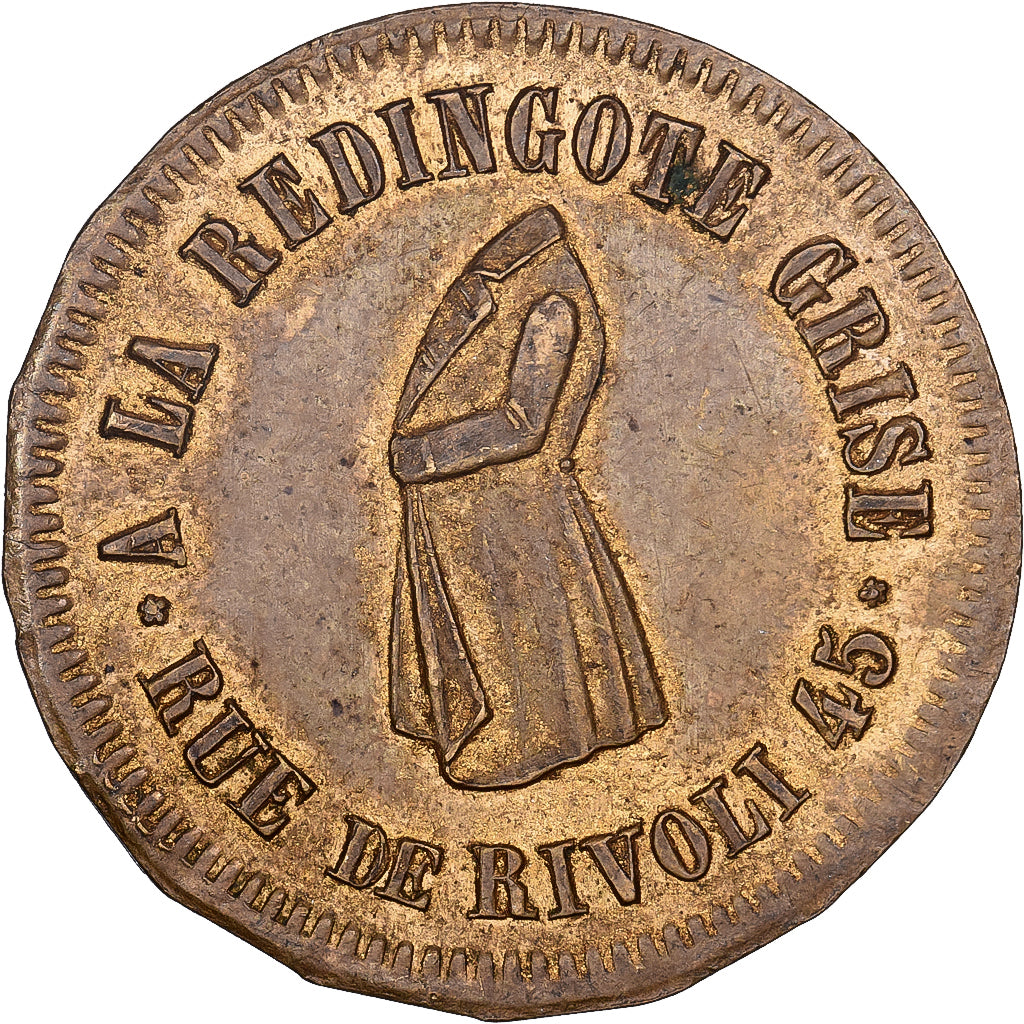 Frankrijk, Token, A la Redingote Grise, Manufacture d'Habillement, Paris, Koper