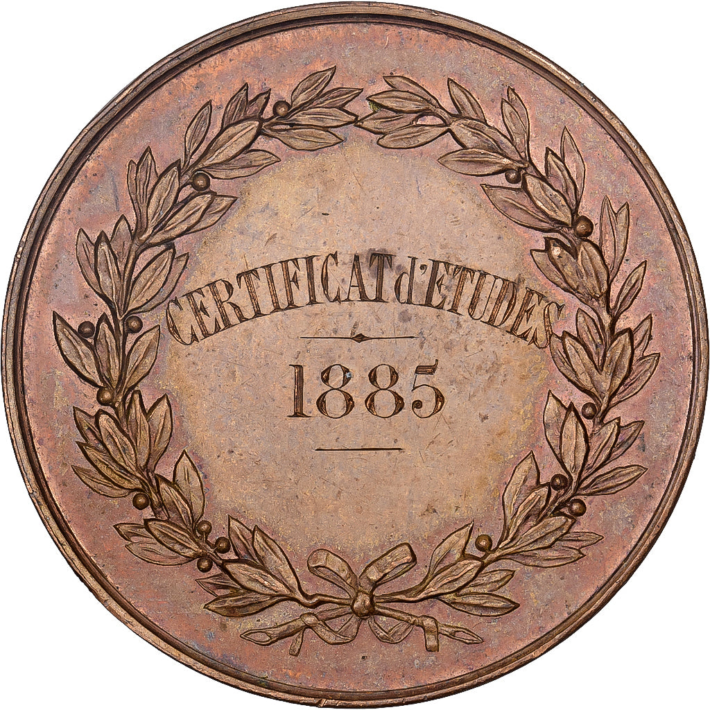 France, Token, Certificat d'Études, 1885, Bronze, EF(40-45)