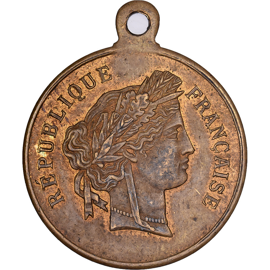 Frankrijk, Medaille, Souvenir de la Fête Nationale du 14 Juillet, 1878, Tin, ZF