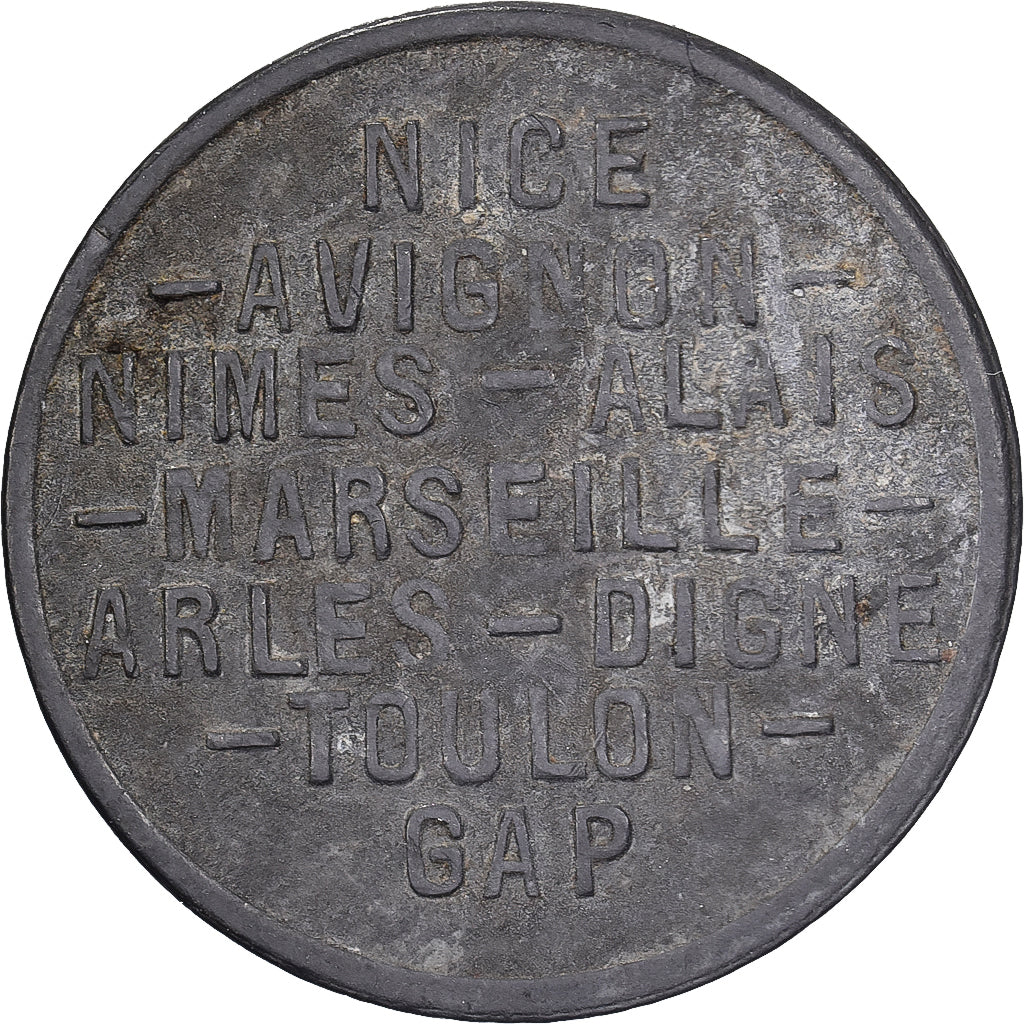 Francja, Chambre de Commerce de Provence, 5 Centimes, 1918, VF(20-25), Cynk