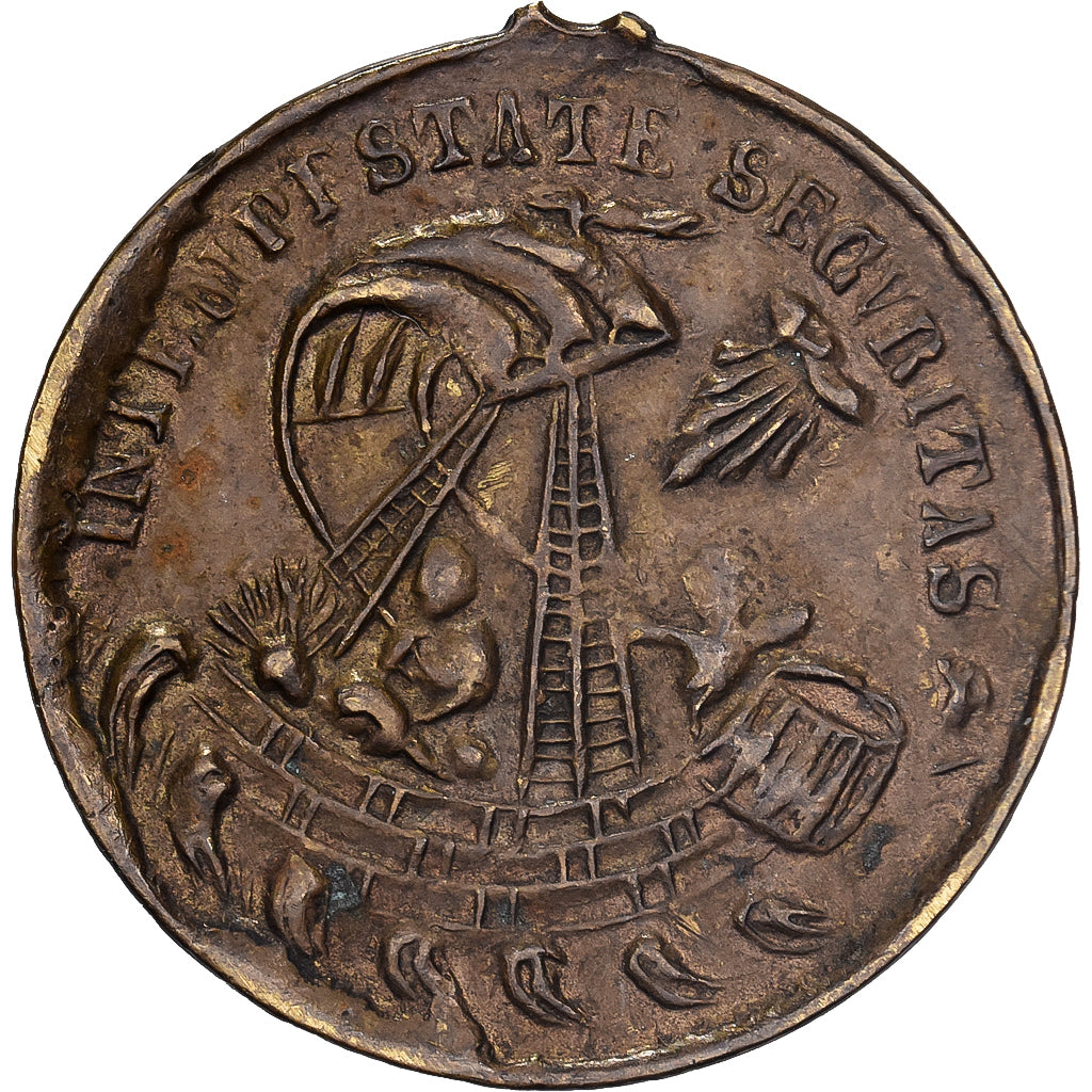 France, Jeton, Saint Georges Terrassant le Dragon, Laiton, TTB