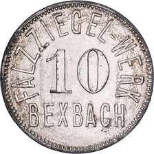 Duitsland, Falzziegel-Werk, Bexbach, 10 Pfennig, ZF, Métal