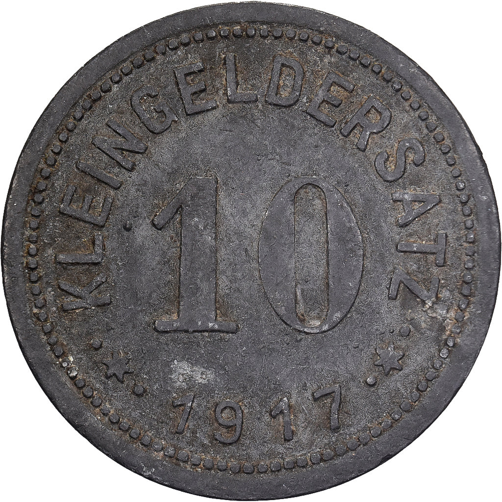 Niemcy, Mansfeldsche Gewerkschaft, Eisleben, 10 Pfennig, VF(30-35), Cynk