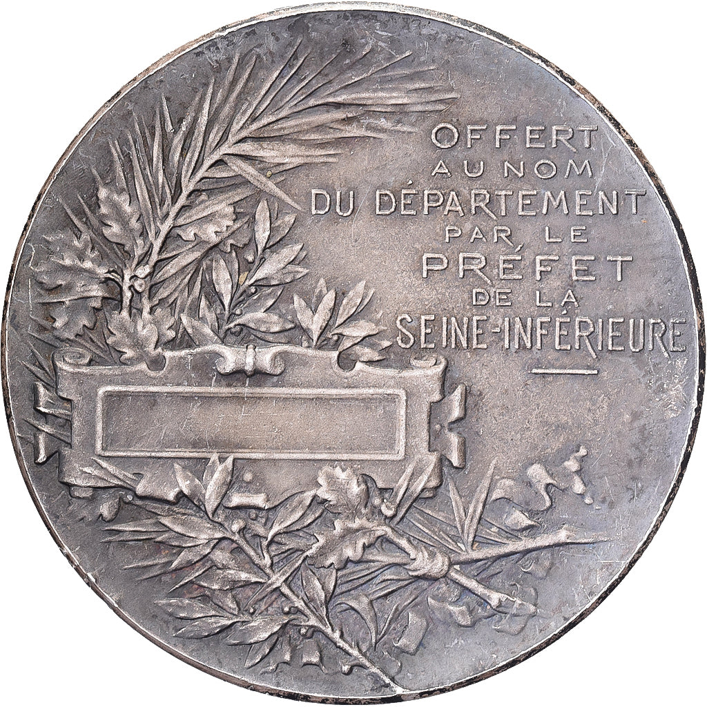 Francja, medal, Préfet de la Seine-Inférieure, Srebro, O.Roty, EF(40-45)