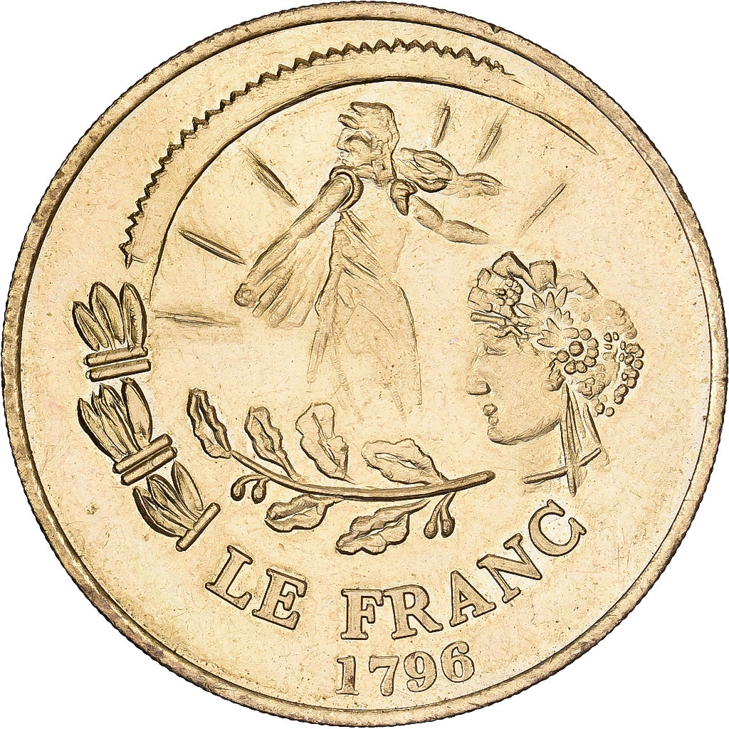 Francia, zeton, Passage du franc à l'Euro, 2002, Aluminio y cuproníquel, EBC