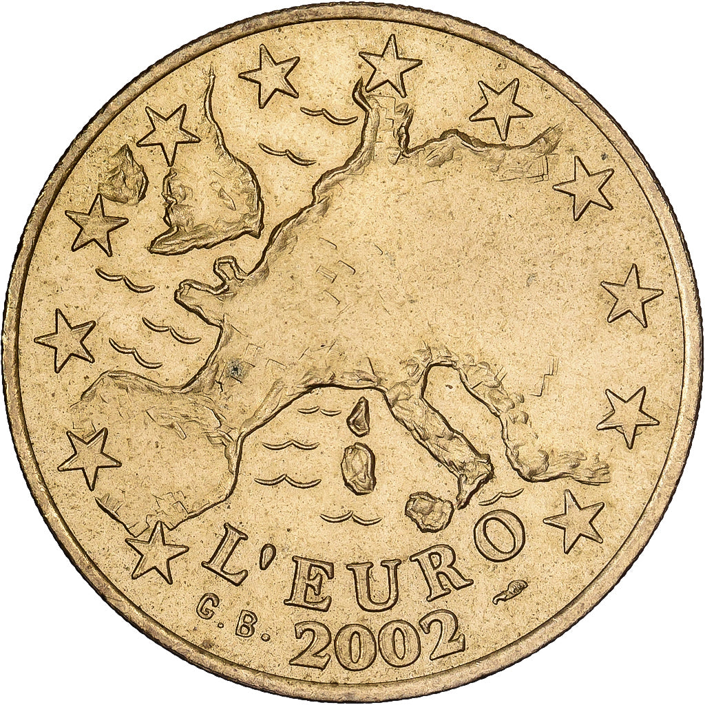Francia, zeton, Passage du franc à l'Euro, 2002, Aluminio y cuproníquel, EBC
