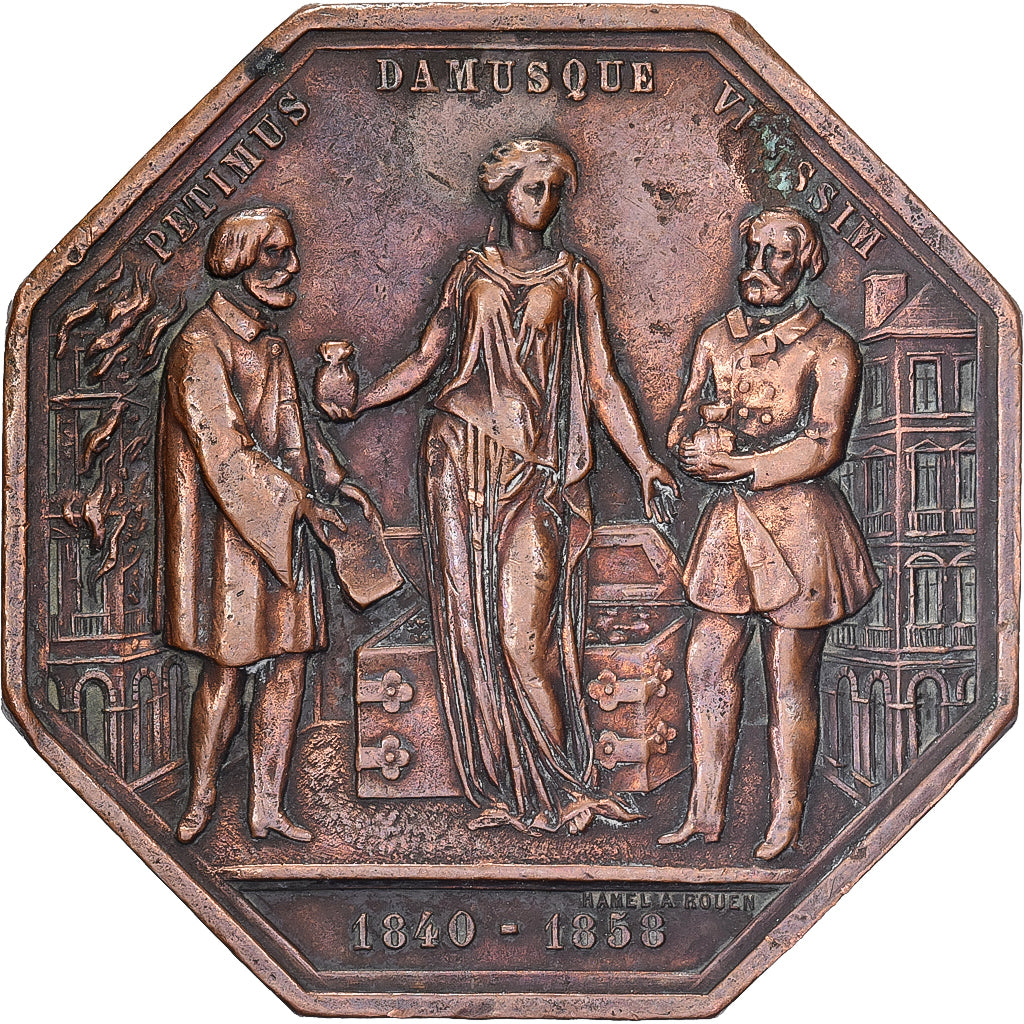 Frankreich, betaalpenning, Assurances contre l'Incendie, La Clémentine, 1858