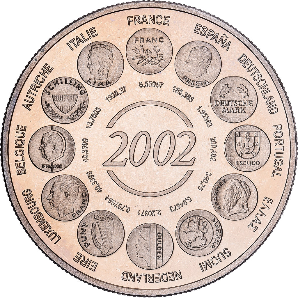 Francia, medalla, Naissance de l'Euro Fiduciaire, 2002, Cobre - níquel, FDC