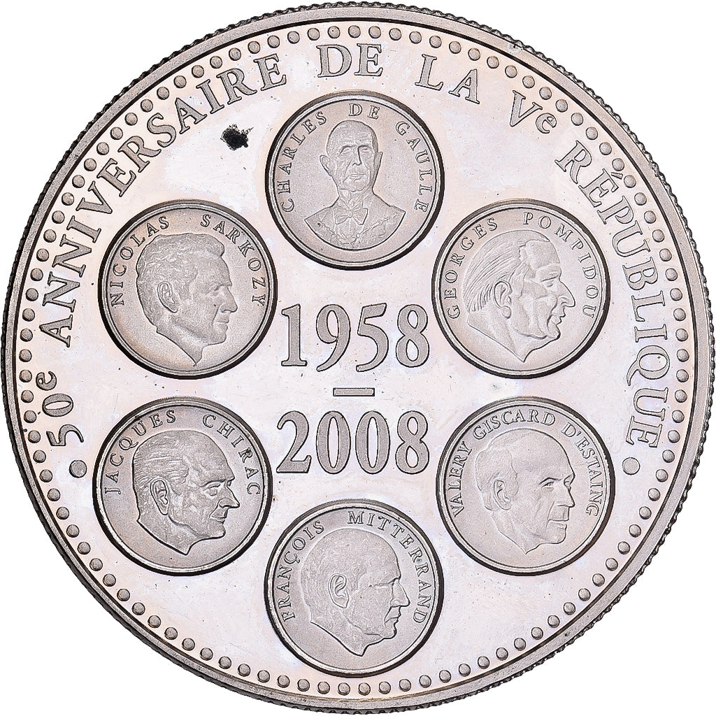Francja, medal, 50ème Anniversaire de la Vème République, 2008