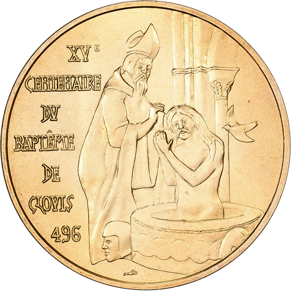 Frankrijk, Token, XVème Centenaire du Baptème de Clovis, Reims, 1996