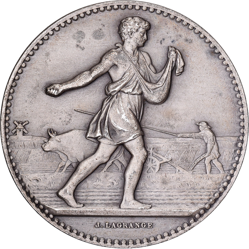 Frankrijk, Medaille, Société d'Agriculture d'Yvetot, Silvered bronze