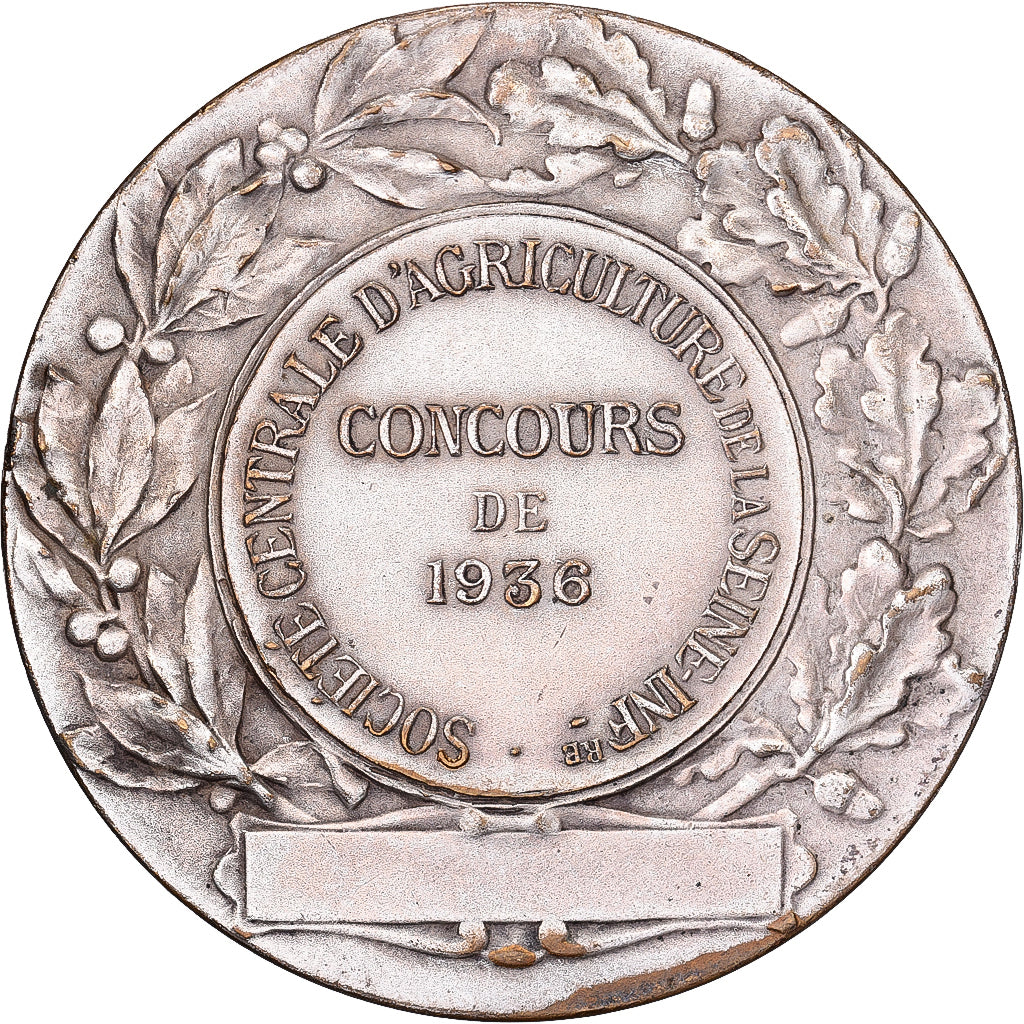 Francia, medalla, Société d'Agriculture de Seine Inférieure, 1936, Bronce