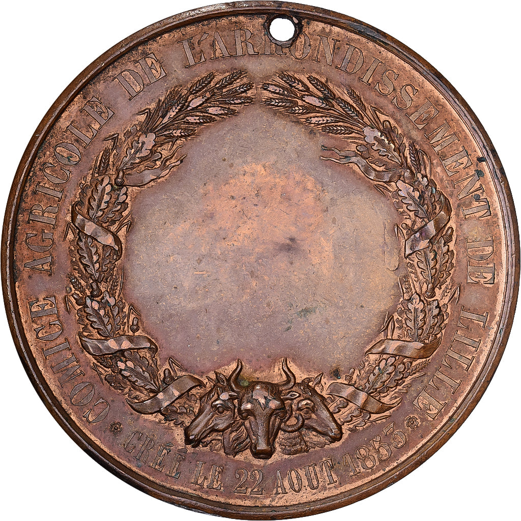 Frankrijk, Medaille, Comice Agricole de l'Arrondissement de Lille, 1853