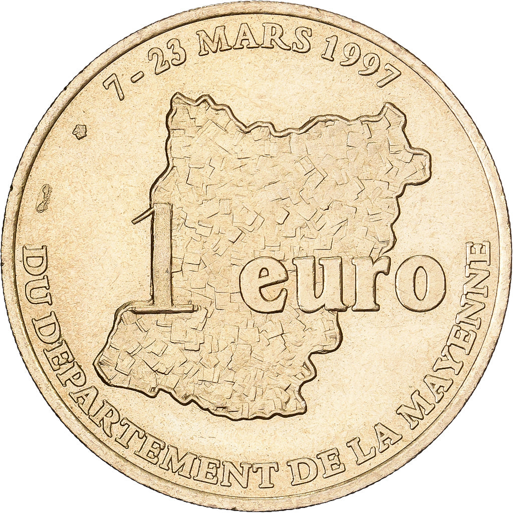 Francia, 1 Euro, Département de la Mayenne, 1997, Cobre - níquel, MBC