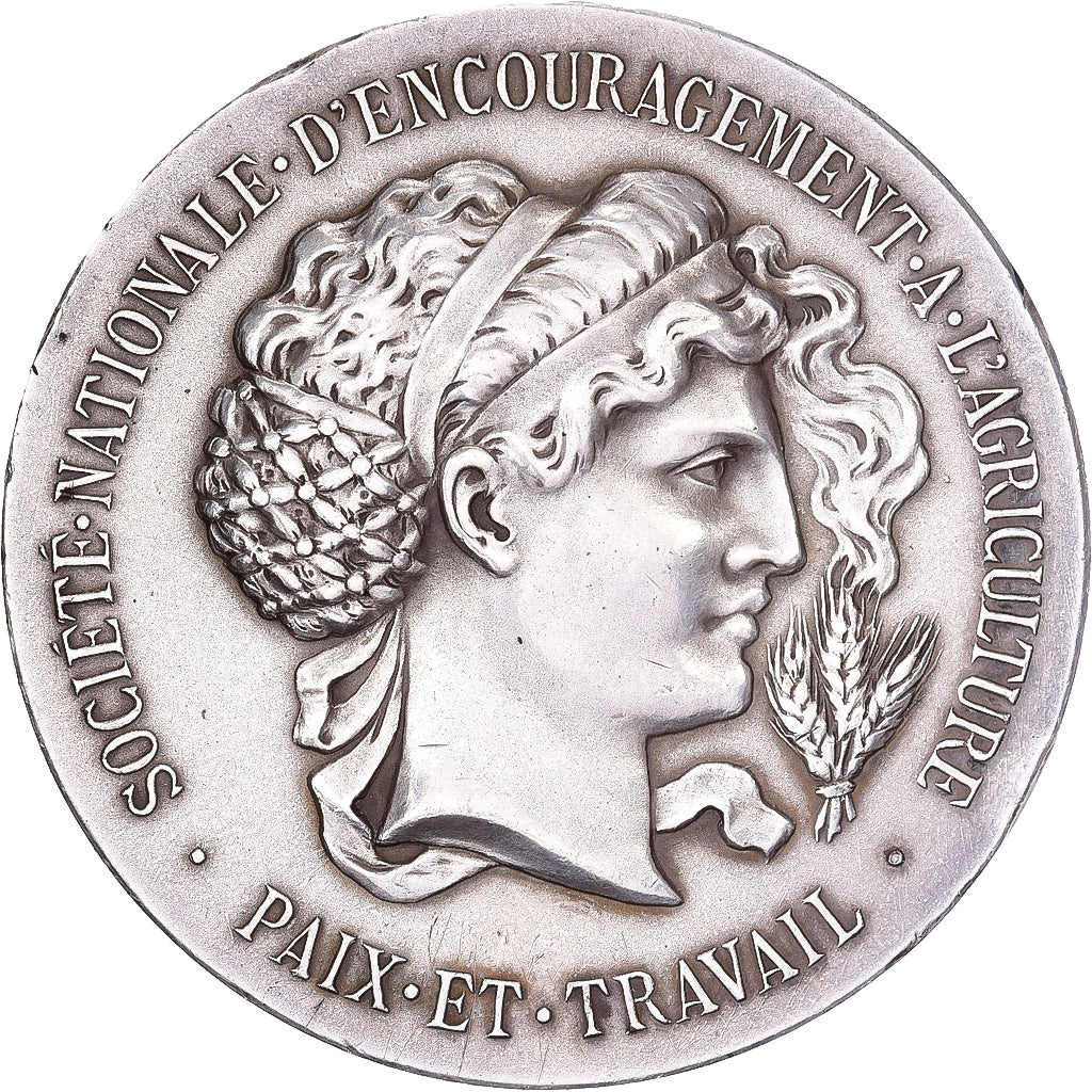 France, Medal, Société Nationale d'encouragement à l'agriculture, Silver
