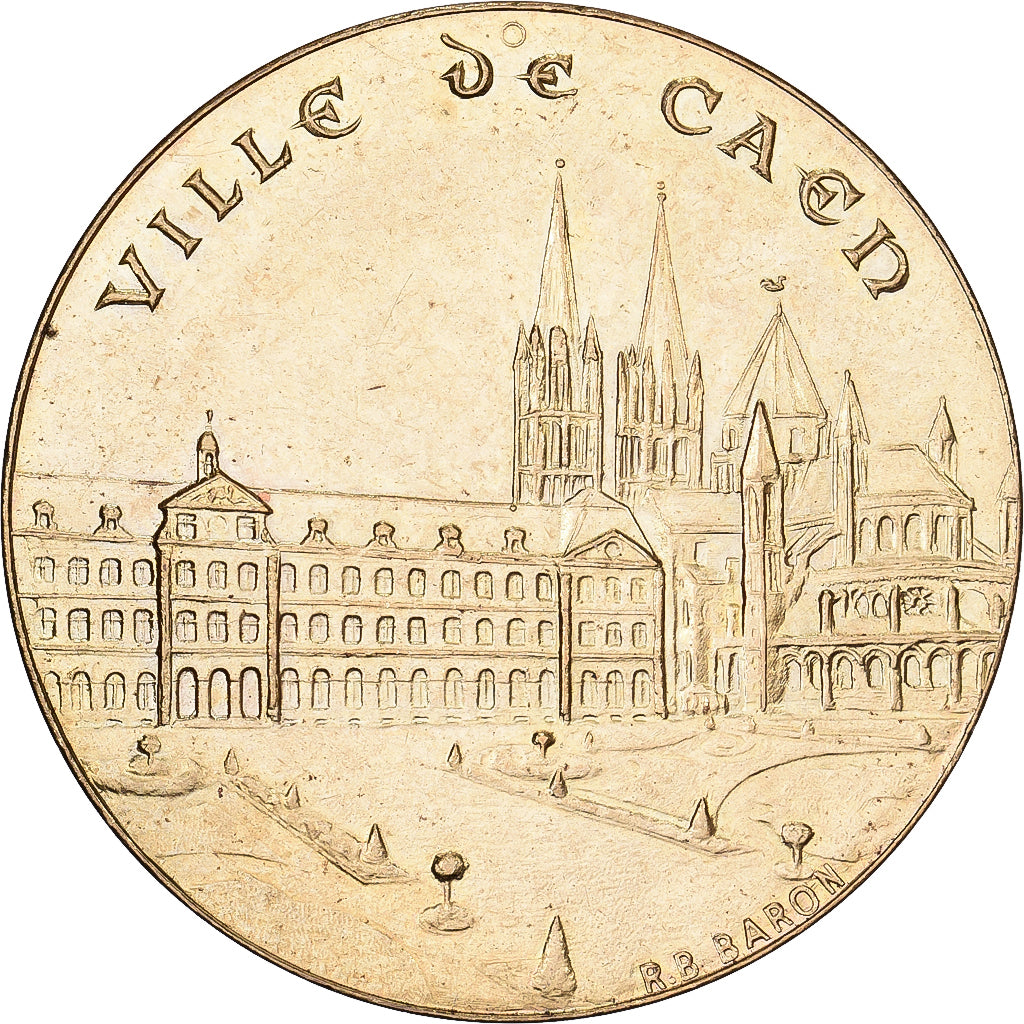 Francia, zeton, Ville de Caen, Bronce - aluminio, MBC