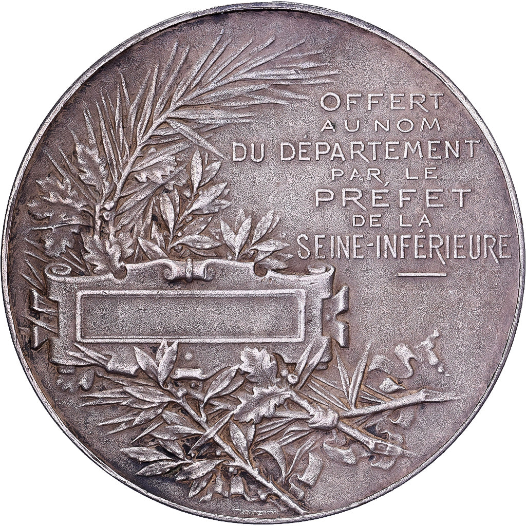 France, Médaille, Préfet de la Seine-Inférieure, Bronze argenté, TTB+