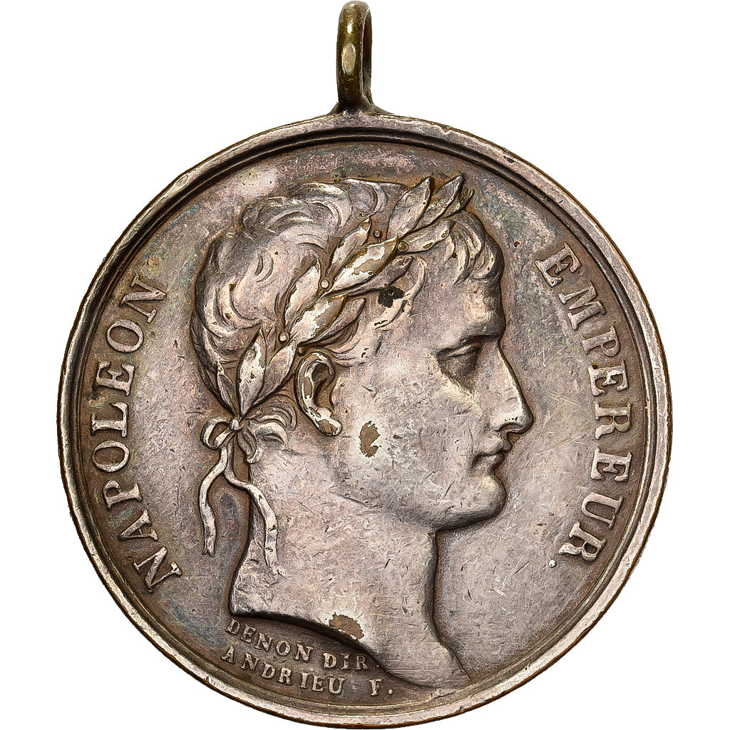 França, medalha, Napoléon Ier, Le Sénat et le Peuple, Bronze Prateado, Denon
