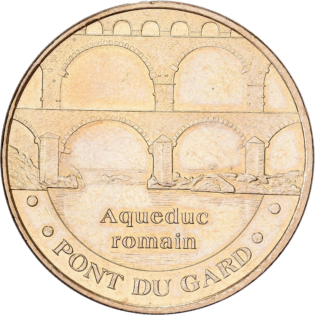 França, Token, Le Pont du Gard, 2009, Cuproníquel Alumínio, MDP, AU(55-58)