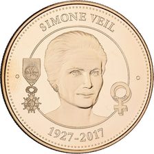 France, Medal, Simone Veil, Collection Panthéon, 2017, Copper-Nickel Gilt