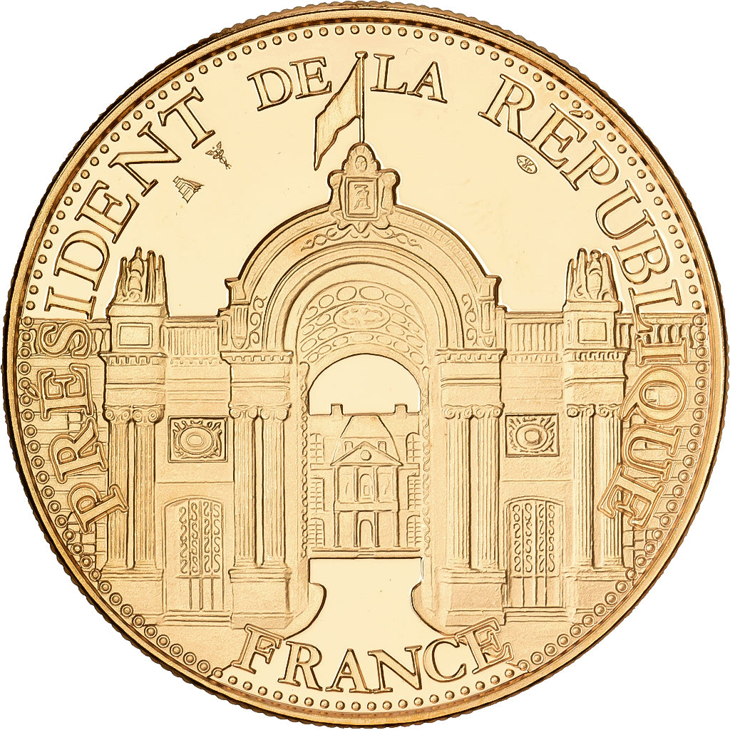 Francja, medal, François Mitterrand, Président de la République, Pokryte