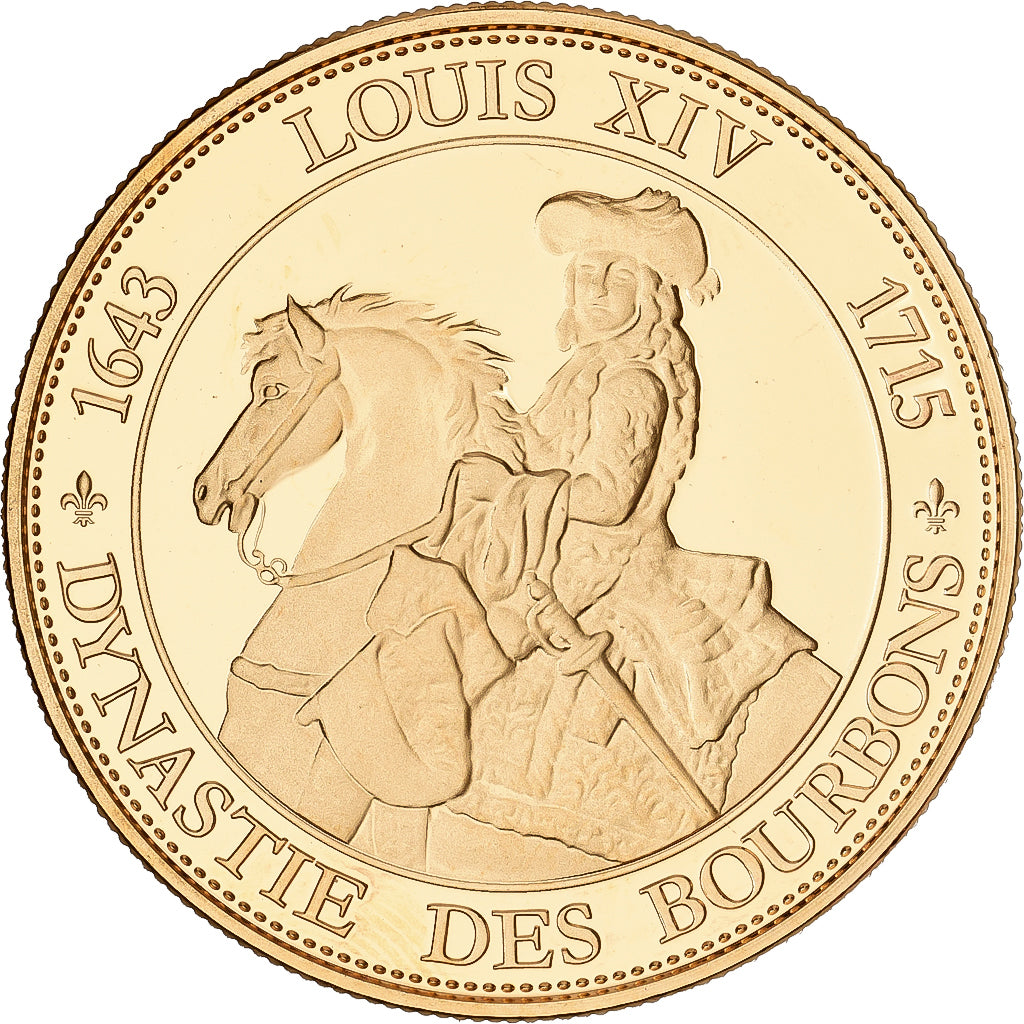 Frankreich, Medaille, Louis XIV, Dynastie des Bourbons, Copper-Nickel Gilt, STGL