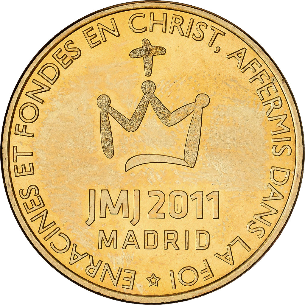 Hiszpania, Token, JMJ Madrid, Jean-Paul II, 2011, Pokryte Miedź- Nikiel, MS(63)