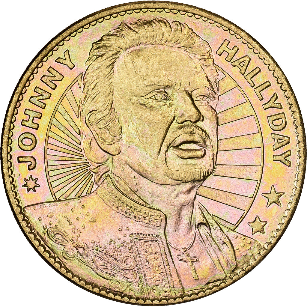 França, Token, Musée Grévin, Johnny Hallyday, 2012, Cuproníquel Alumínio