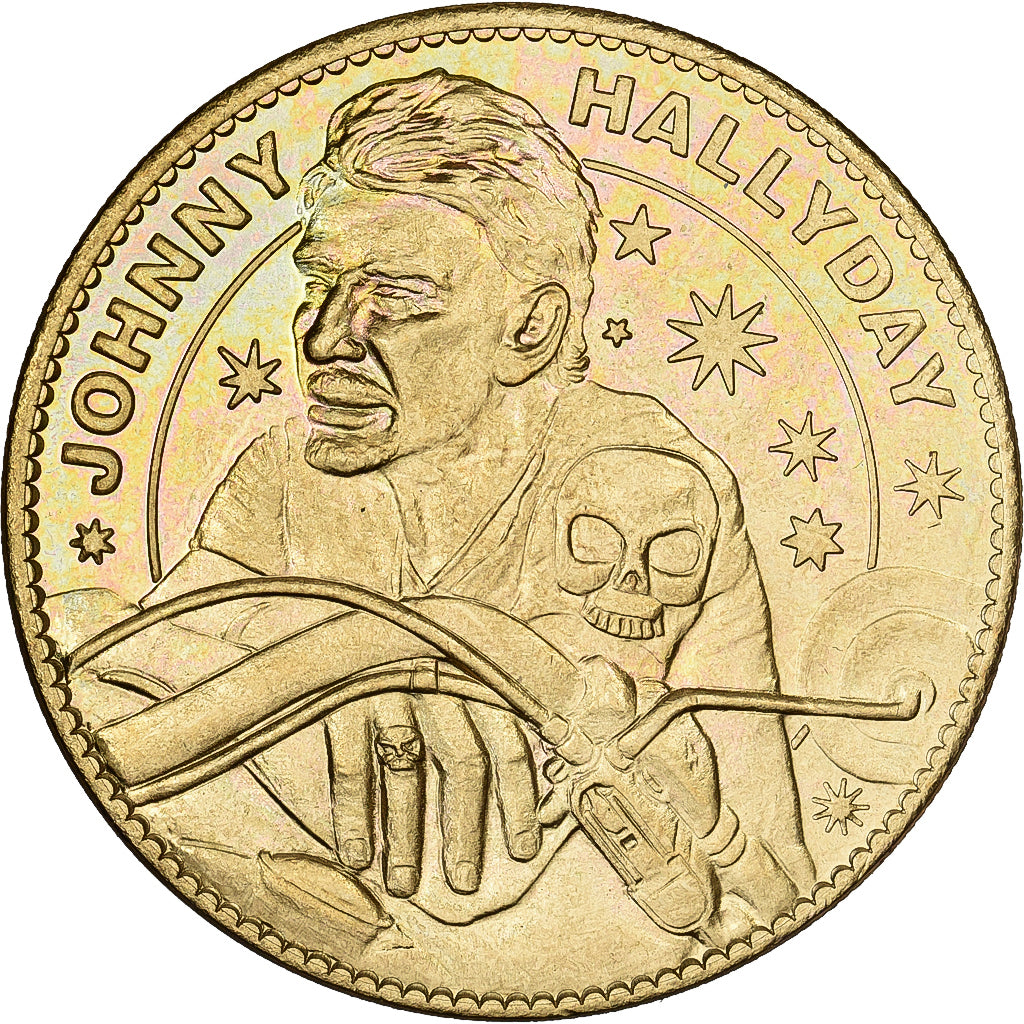 France, Jeton, Musée Grévin, Johnny Hallyday, 2012, Cupro-nickel Aluminium