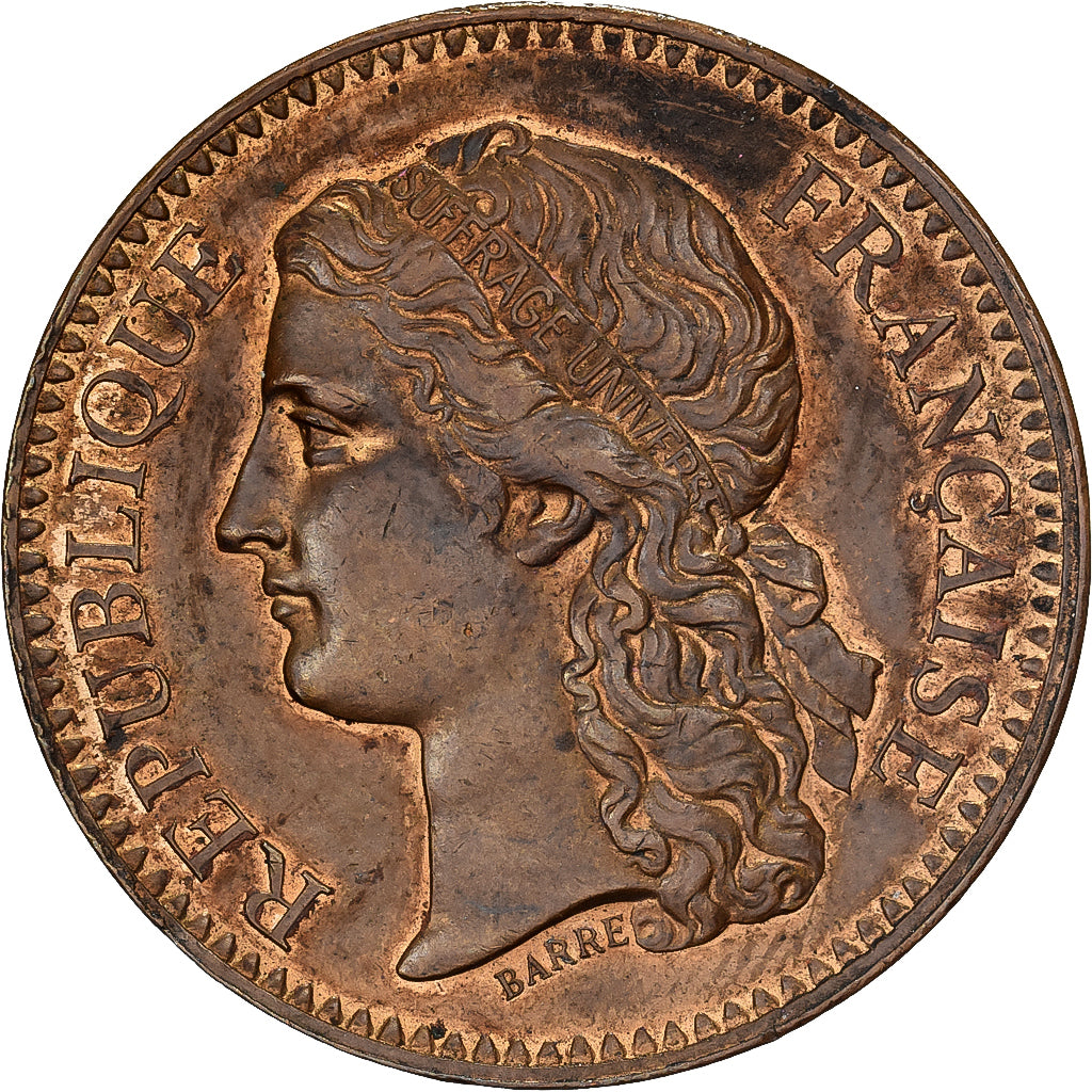 Frankreich, Medaille, Exposition universelle de Paris, 1878, Kupfer, Barre, SS+