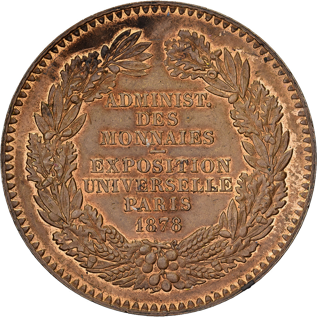 Frankreich, Medaille, Exposition universelle de Paris, 1878, Kupfer, Barre, SS+