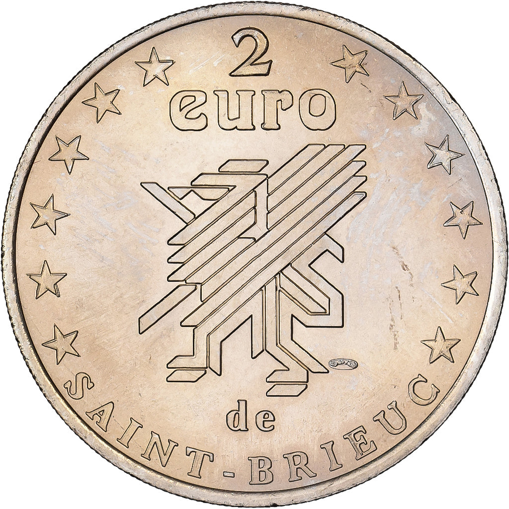 Francia, zeton, Euro des Villes, 2 Euro Saint-Brieuc, 1997, Cobre - níquel, SC