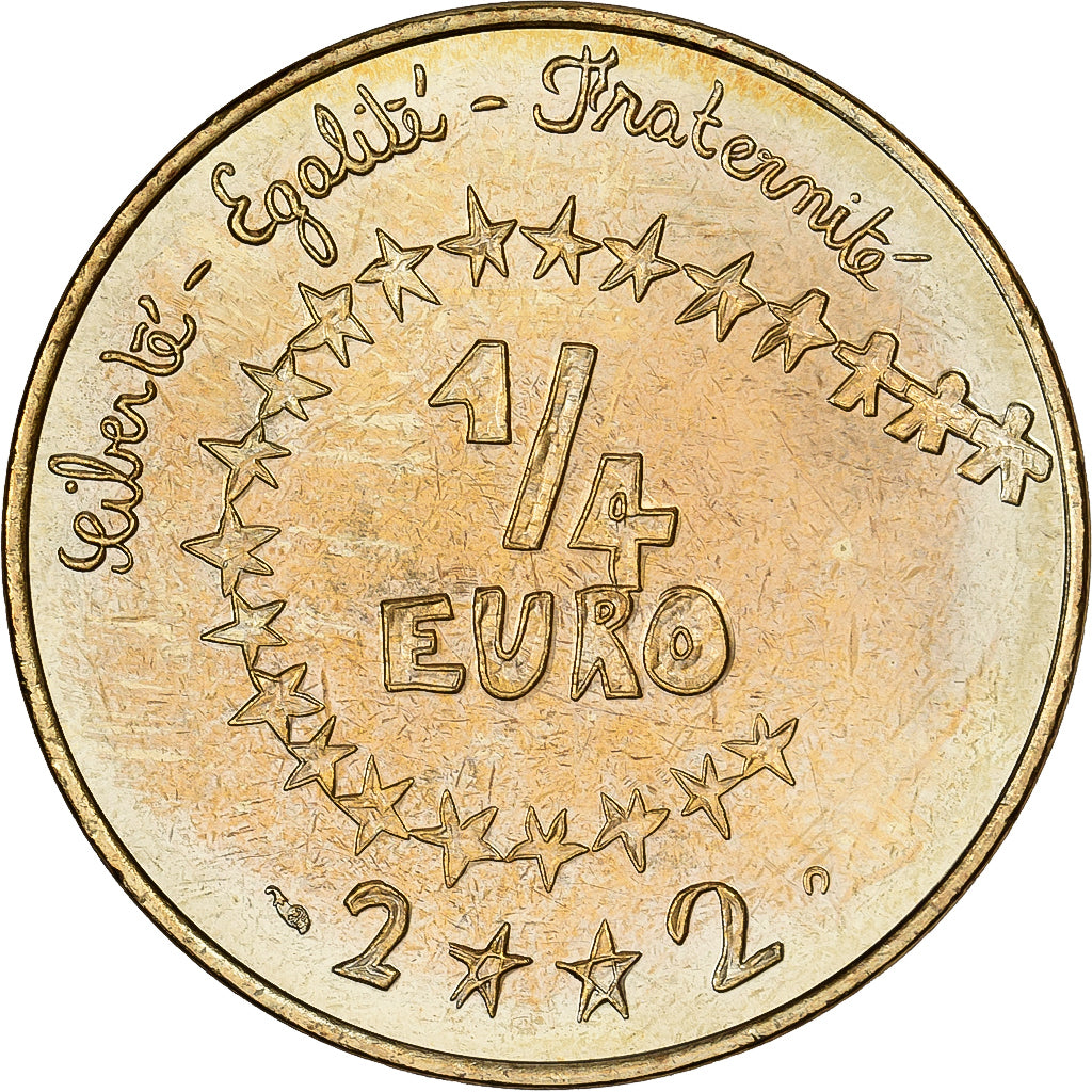Francia, 1/4 Euro, Children's Euro Design, 2002, Paris, Rame-nichel-alluminio