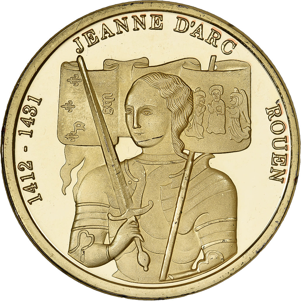 Francia, zeton, Jeanne d'Arc, Rouen, Aluminio y cuproníquel, EBC