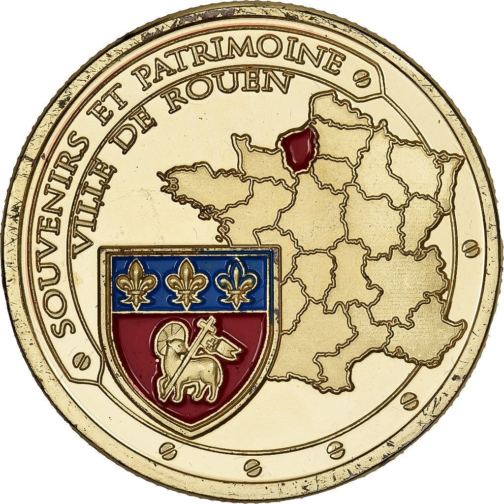 Francia, zeton, Jeanne d'Arc, Rouen, Aluminio y cuproníquel, EBC