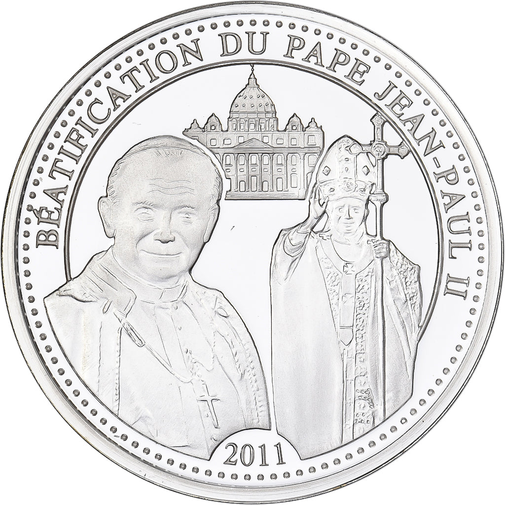 Frankreich, Medaille, Béatification du Pape Jean-Paul II, 2011, Silber, PP