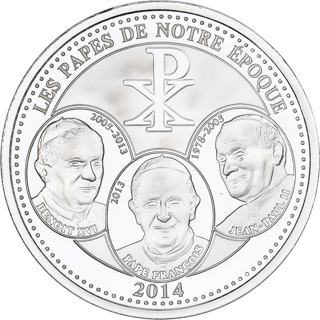 Frankreich, Medaille, Les Papes de notre Epoque, 2014, Silber, PP, STGL