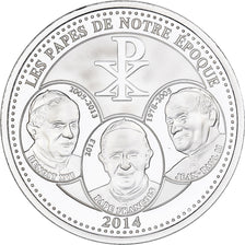 France, Medal, Les Papes de notre Epoque, 2014, Silver, Proof, MS(65-70)