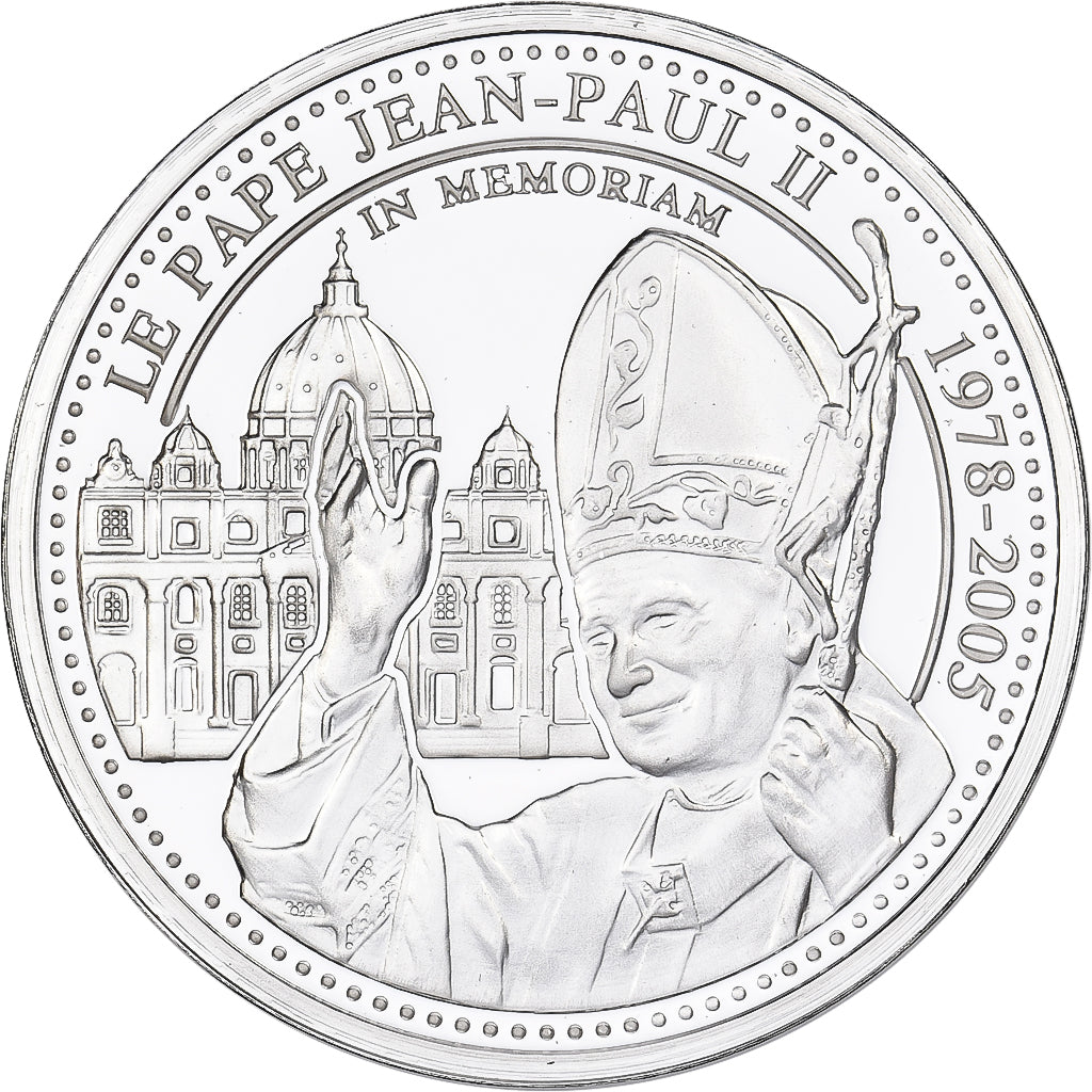 France, Medal, Jean-Paul II, 2005, Silver, Proof, MS(65-70)
