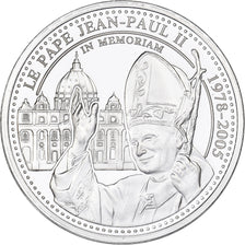 France, Medal, Jean-Paul II, 2005, Silver, Proof, MS(65-70)