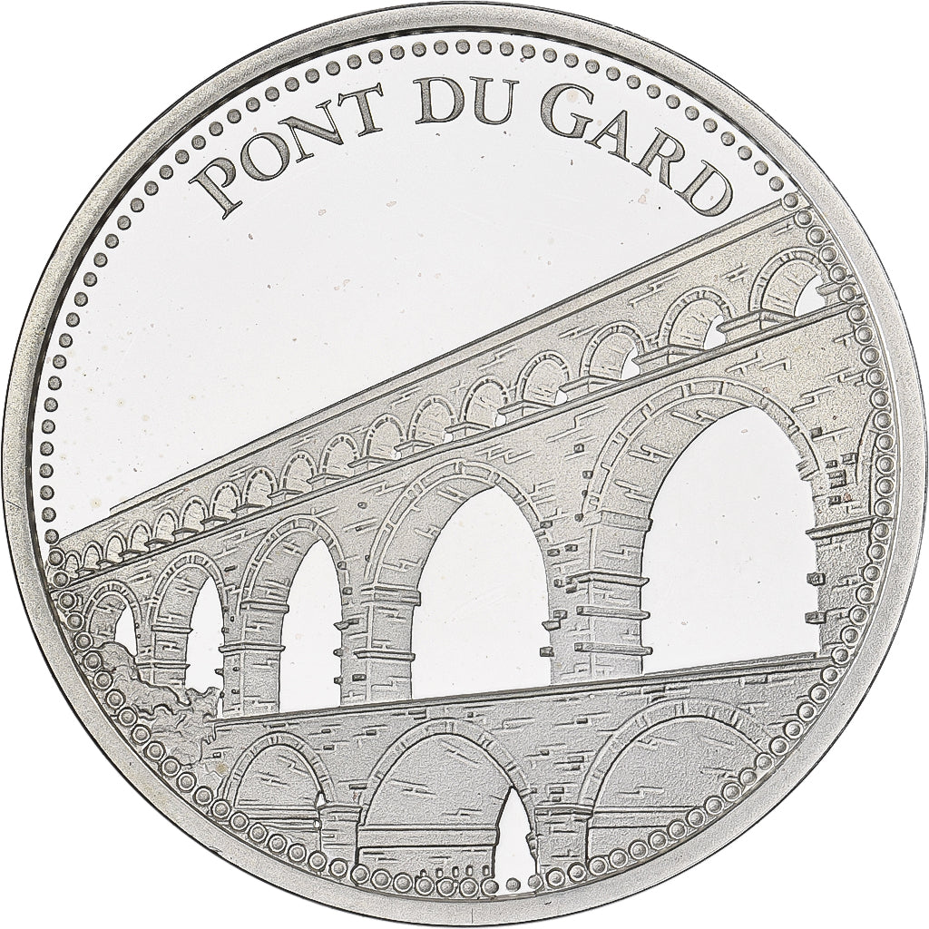 Francia, medalla, Le Pont du Gard, Plata, SC