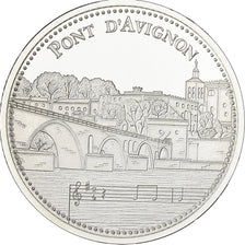 França, medalha, Trésors du Patrimoine, Pont d'Avignon, Prata, MS(63)