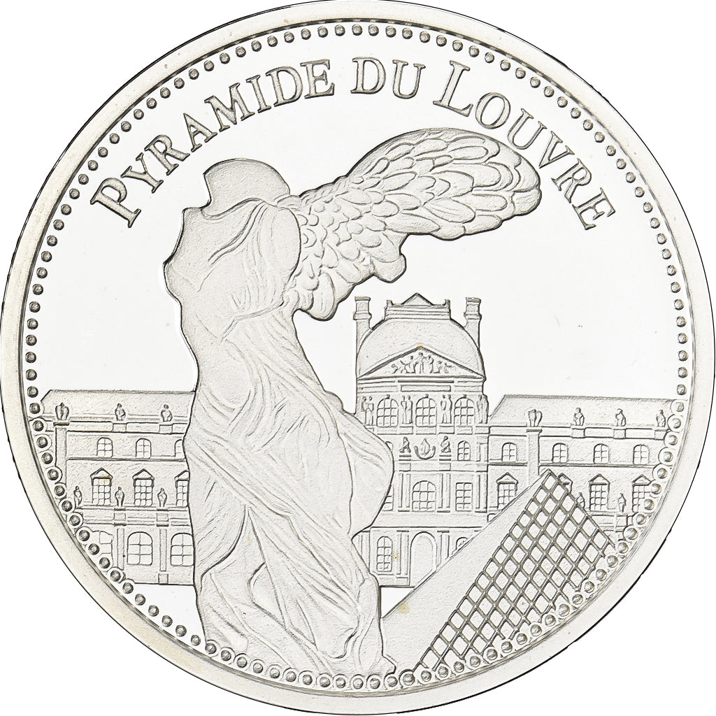France, Médaille, Paris, Pyramide du Louvre, Argent, SPL