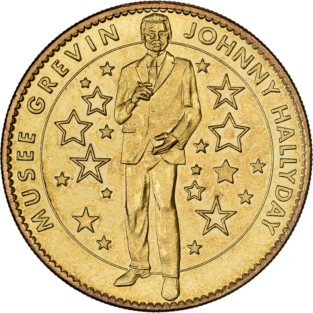 France, Token, Musée Grévin, Johnny Hallyday, Copper-nickel Aluminium