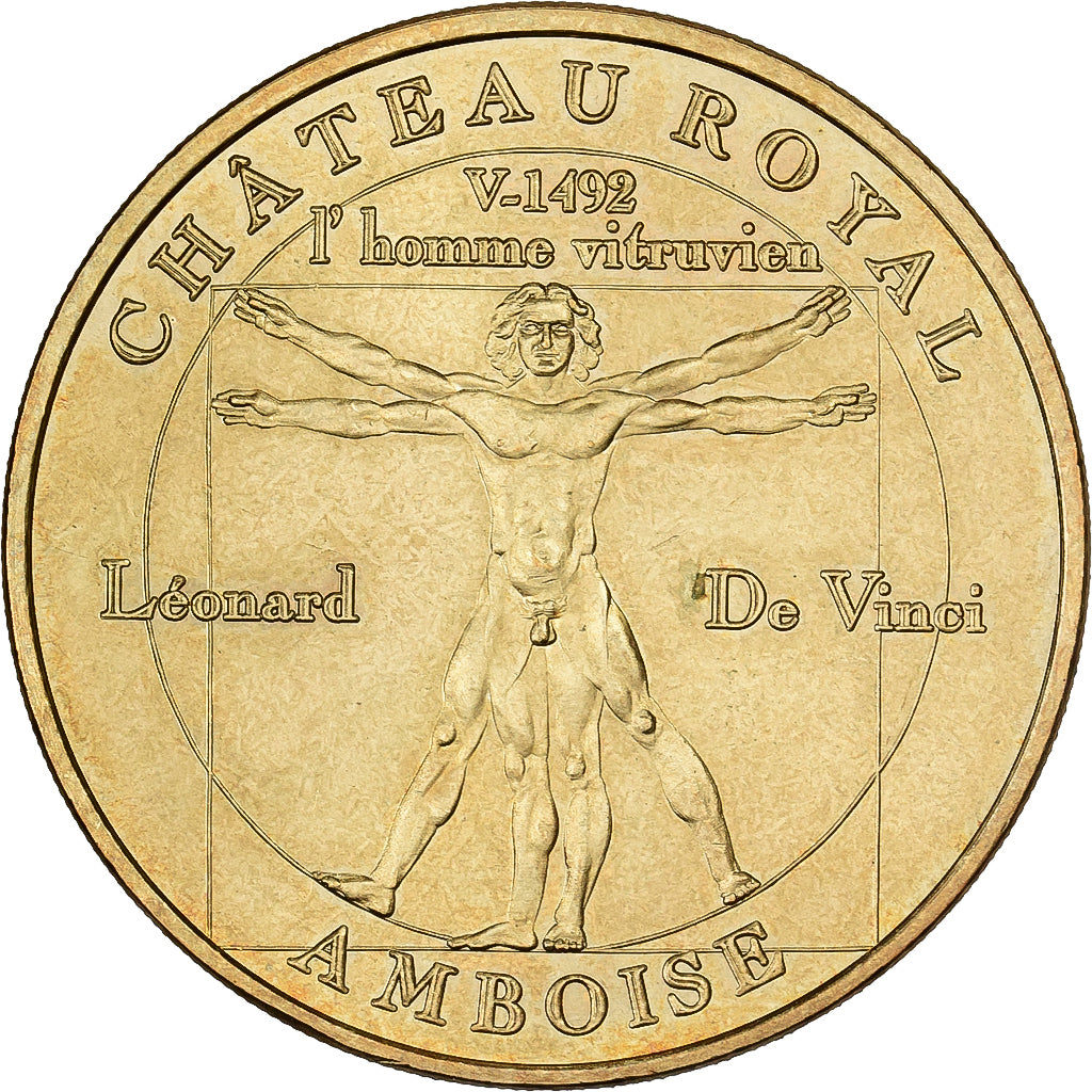 France, Token, Amboise - Le château - Léonard de Vinci, 2010, Copper-nickel
